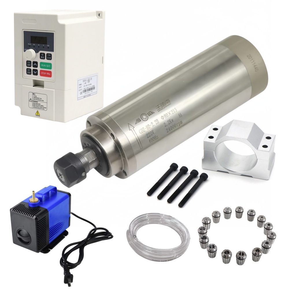 2.2Kw Water Cooled Spindle Kit Vfd - Kit moteur de broche refroidi par
