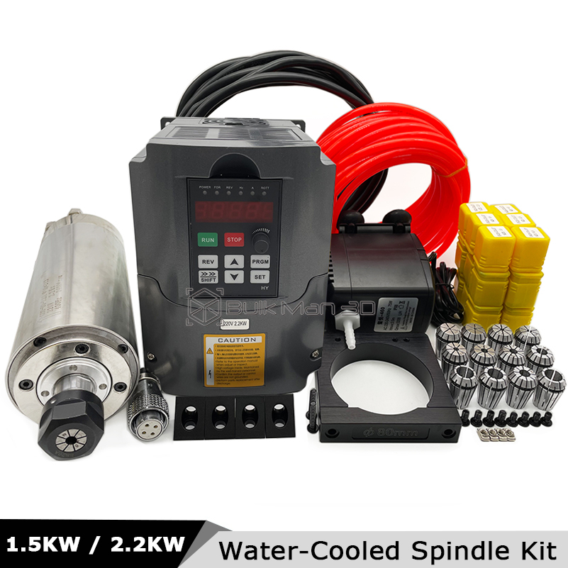 2.2Kw Water Cooled Spindle Kit Vfd - Kit de broche CNC refroidie par