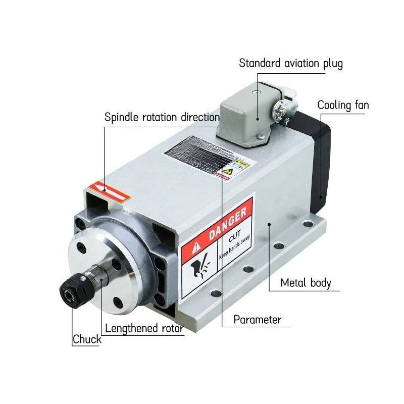 Er20 Collet Chuck Spindle Motor 220V - Moteur de broche de fraiseuse 2,2
