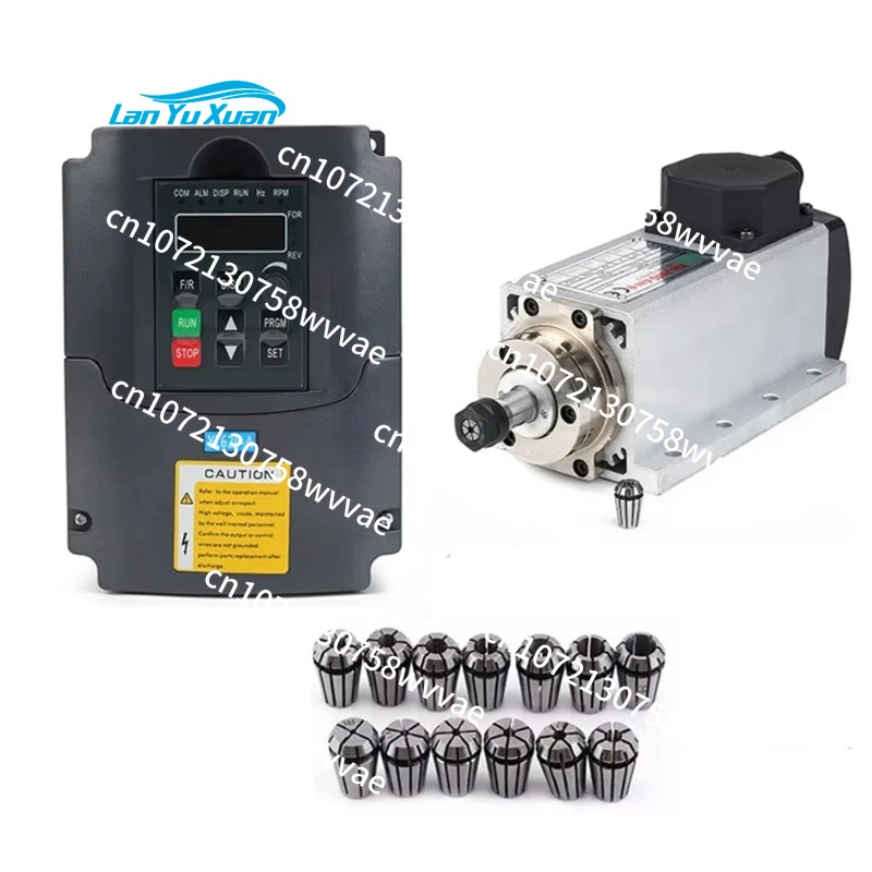 Air Cooled 1.5Kw Spindle Motor Inverter 110V - Kit de broche CNC refroidie par