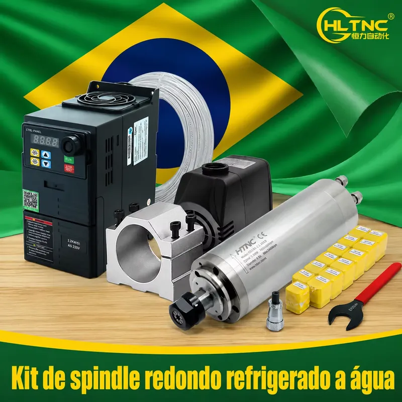 2.2Kw Water Cooled Spindle Kit Vfd - Moteur de broche refroidi par eau