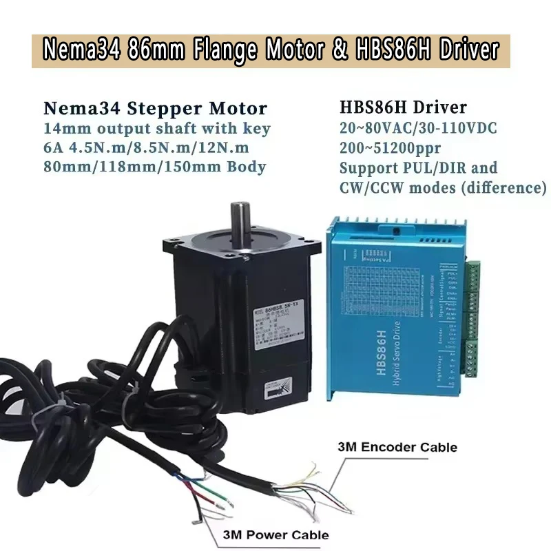 Kit de moteur pas à pas en bou - Hybrid Servo Driver Nema 34 8.5Nm avis et prix