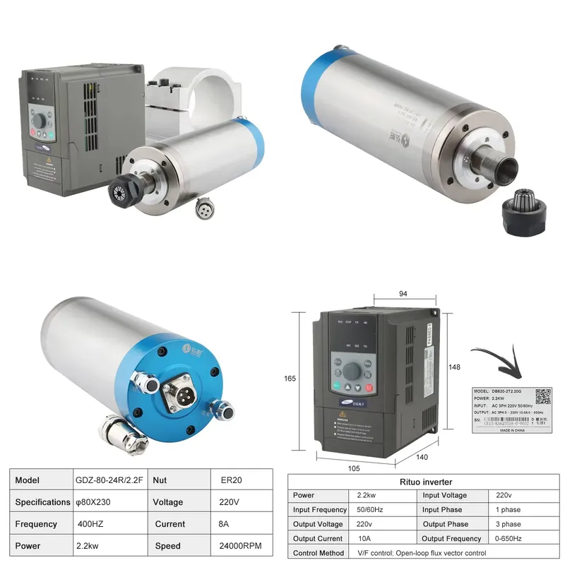 Kit de broche de routeur CNC r - 2.2Kw Water Cooled Spindle Kit Vfd avis et prix