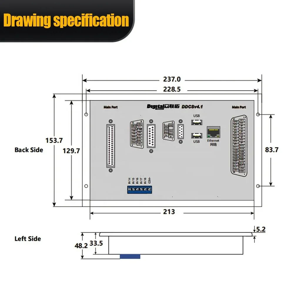 Contrôleur CNC HLTNC DDCS V4.1 - Ddcs V4.1 4 Axis Cnc Offline Controller avis et prix