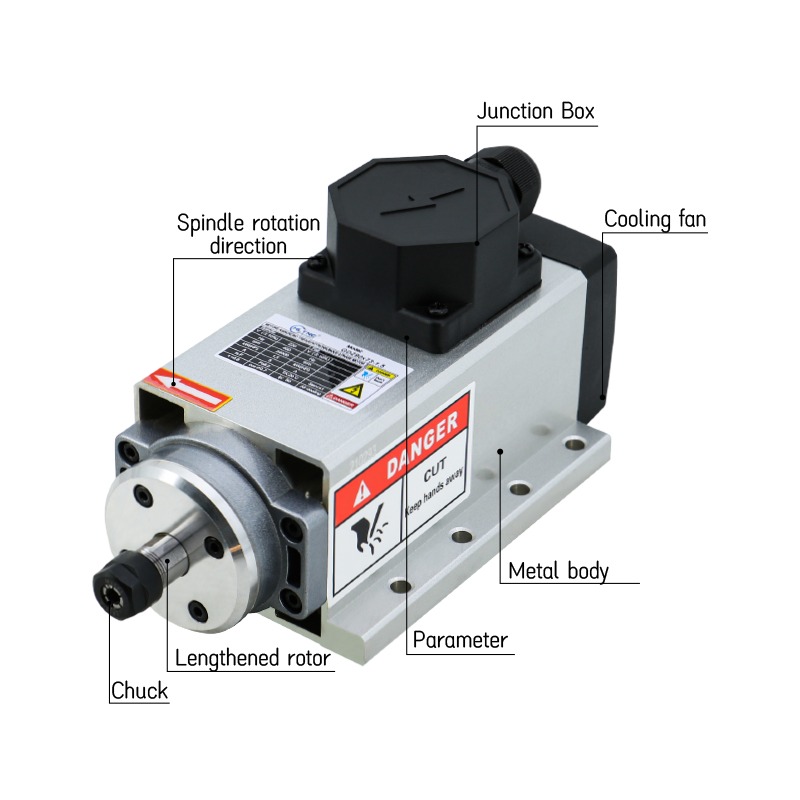 Moteur de broche pour machine  - Er20 Collet Chuck Spindle Motor 220V avis et prix