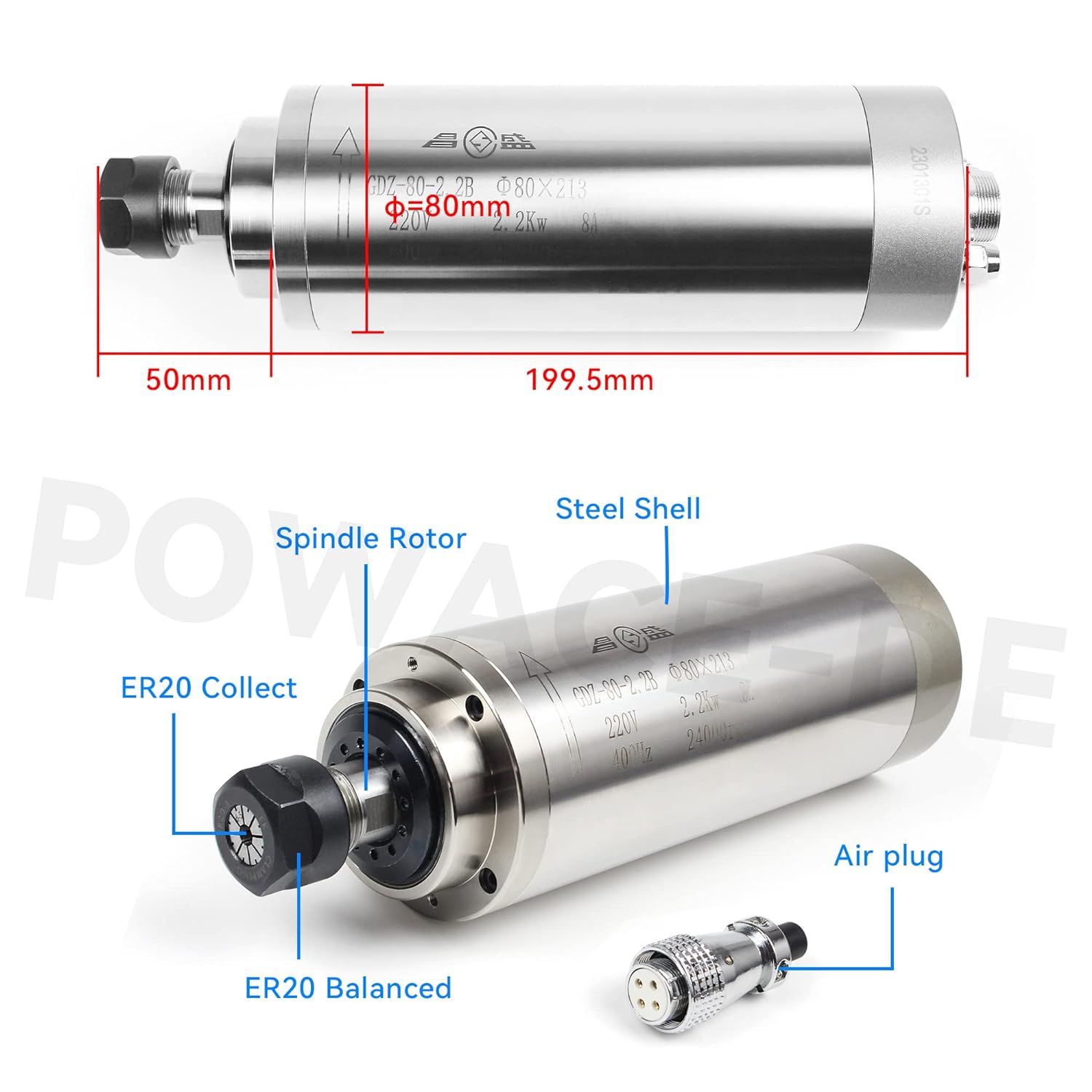 Kit de broche de refroidisseme - 2.2Kw Water Cooled Spindle Kit Vfd avis et prix